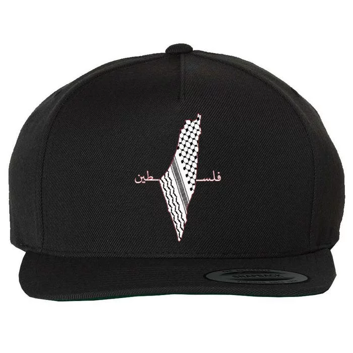 Keffiyeh Palestine Map Arabic Scarf Shemagh Palestinian Flag Wool Snapback Cap