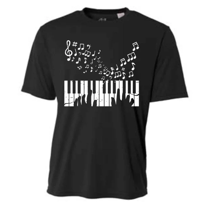 Keyboard Pianist Musician Piano Keys Gift Cooling Performance Crew T-Shirt