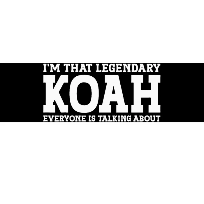 Koah Personal Name First Name Bumper Sticker