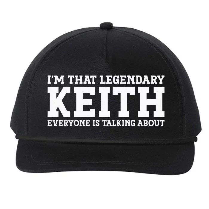 Keith Personal Name Funny Keith Snapback Five-Panel Rope Hat