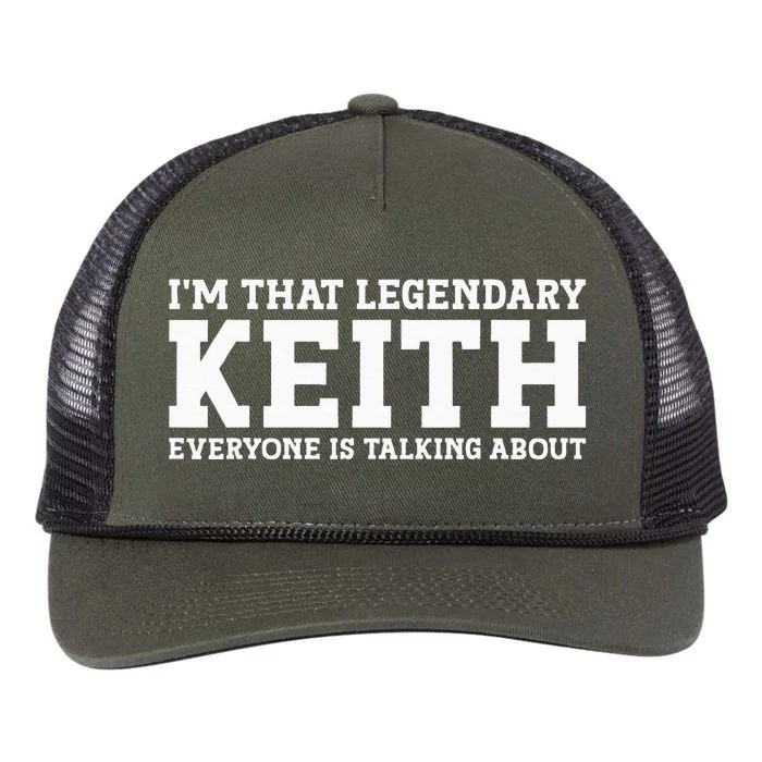 Keith Personal Name Funny Keith Retro Rope Trucker Hat Cap