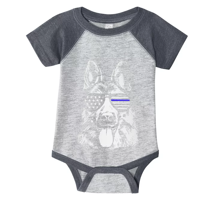 K9 Police Officer Police Dog Thin Blue Line Gift Infant Baby Jersey Bodysuit