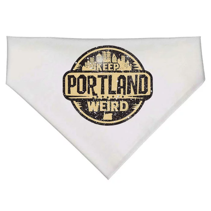 Keep Portland Oregon Weird Funny USA-Made Doggie Bandana