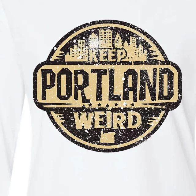 Keep Portland Oregon Weird Funny Womens Cotton Relaxed Long Sleeve T-Shirt