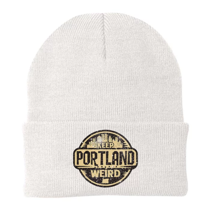 Keep Portland Oregon Weird Funny Knit Cap Winter Beanie