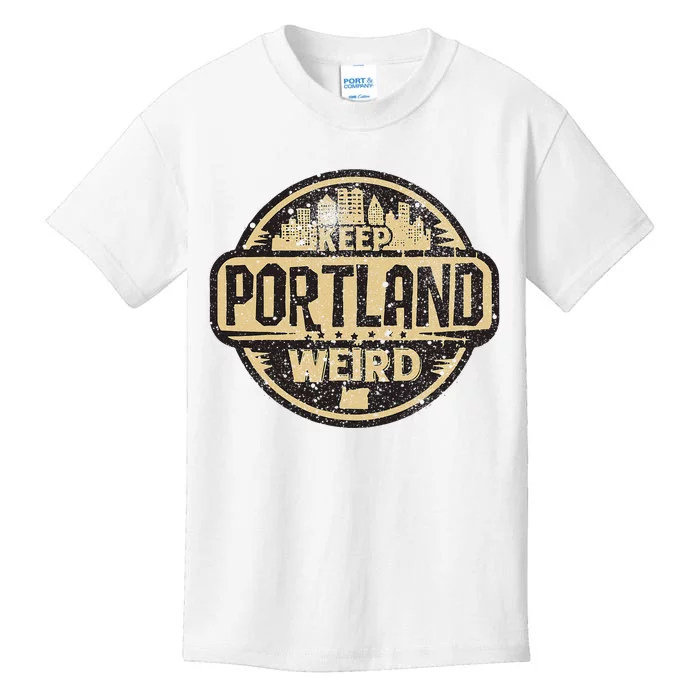 Keep Portland Oregon Weird Funny Kids T-Shirt