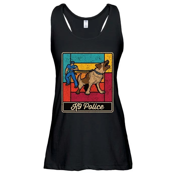 K9 Police Officer Vintage Law Enforcet Dog Ladies Essential Flowy Tank