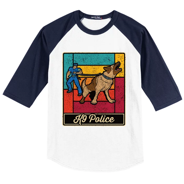 K9 Police Officer Vintage Law Enforcet Dog Baseball Sleeve Shirt