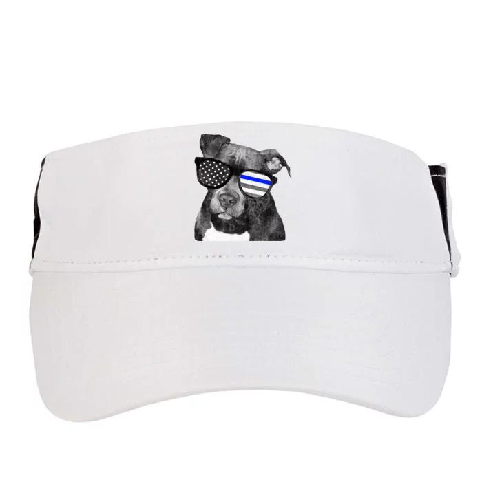 K9 Police Officer Police Pitbull Thin Blue Line Premium Adult Drive Performance Visor