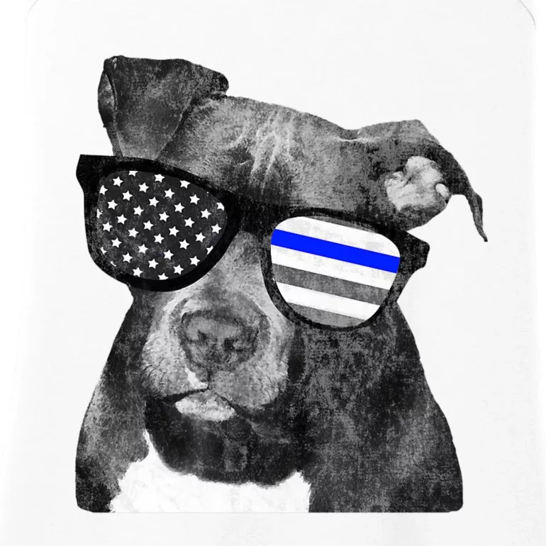 K9 Police Officer Police Pitbull Thin Blue Line Premium Ladies Essential Tank