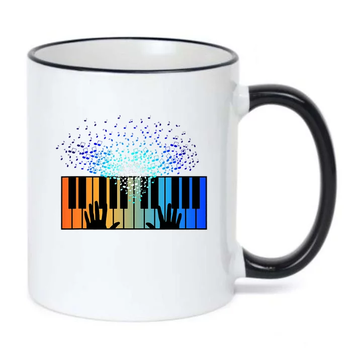 Keyboard Piano Player Funny Musician Keyboardist Gag Black Color Changing Mug