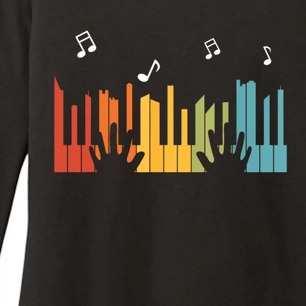 Keyboard Piano Player Gift Piano Womens CVC Long Sleeve Shirt