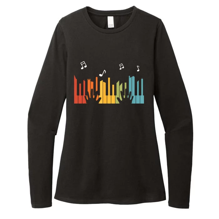 Keyboard Piano Player Gift Piano Womens CVC Long Sleeve Shirt