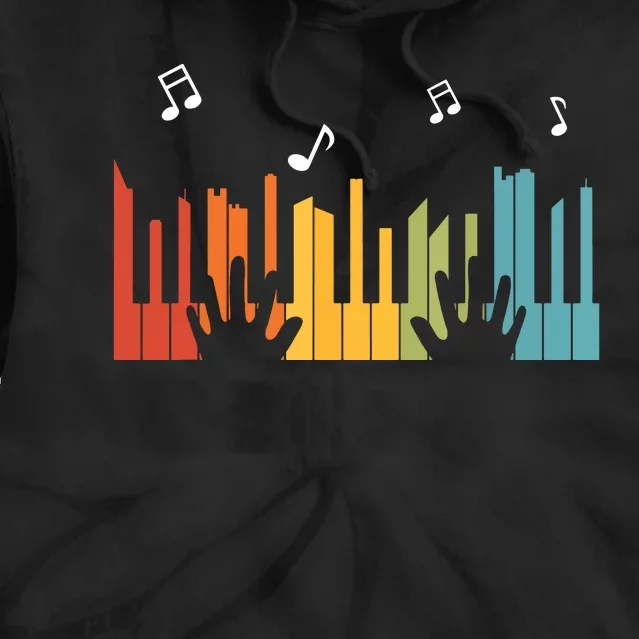 Keyboard Piano Player Gift Piano Tie Dye Hoodie