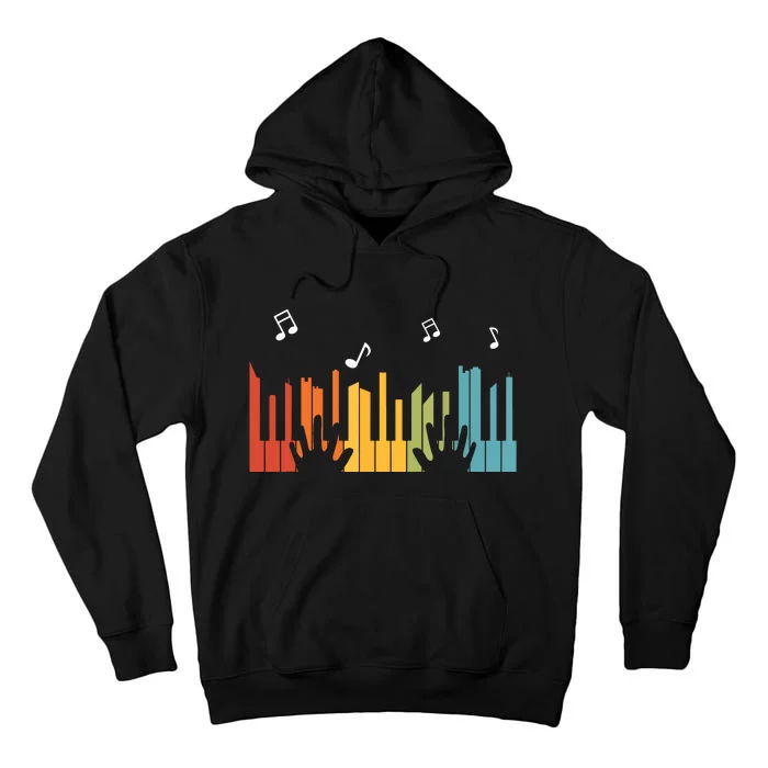 Keyboard Piano Player Gift Piano Tall Hoodie