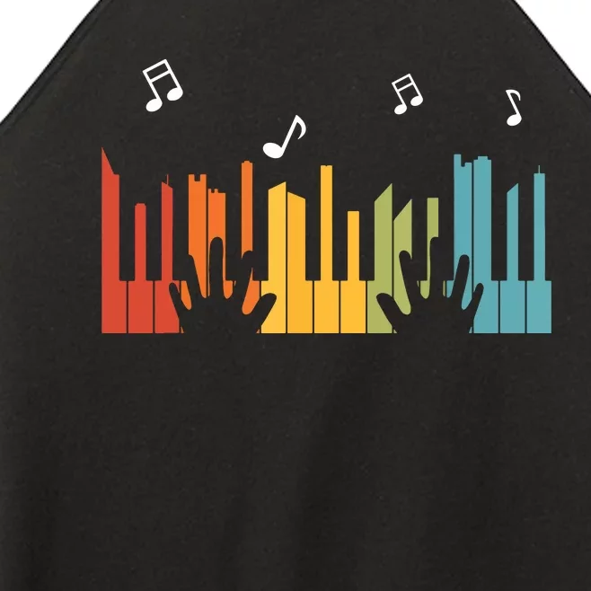 Keyboard Piano Player Gift Piano Women’s Perfect Tri Rocker Tank