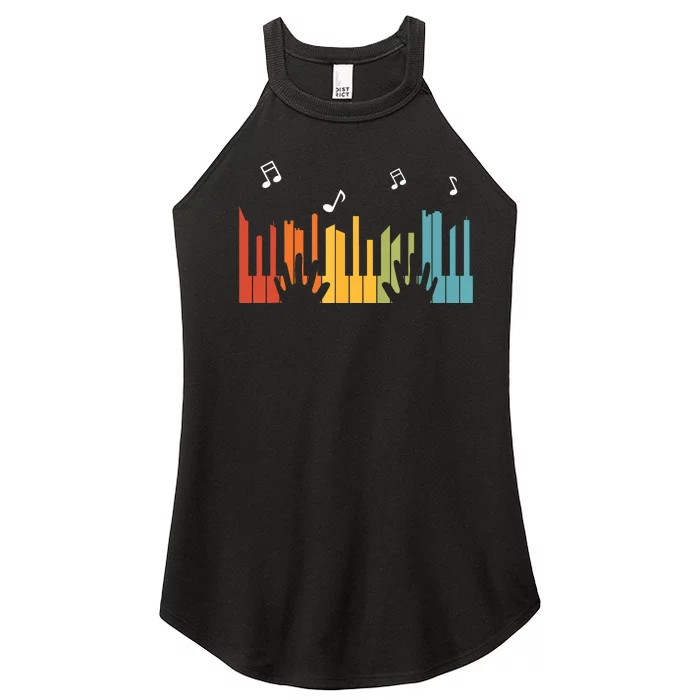 Keyboard Piano Player Gift Piano Women’s Perfect Tri Rocker Tank