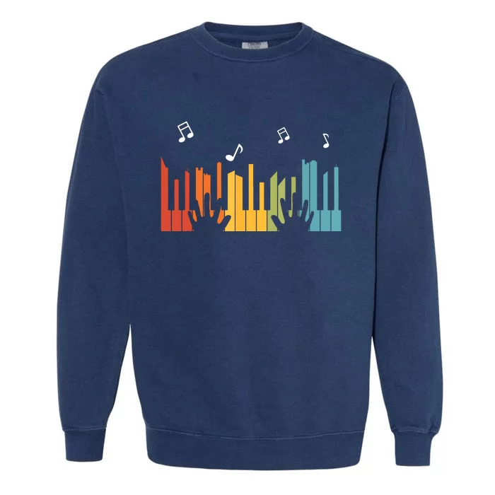 Keyboard Piano Player Gift Piano Garment-Dyed Sweatshirt