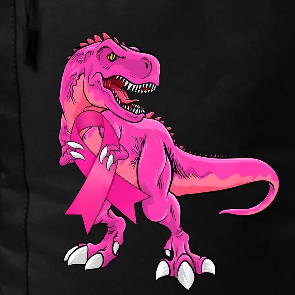 Kids Pink Ribbon Dinosaur Breast Cancer Awareness Boy Daily Commute Backpack