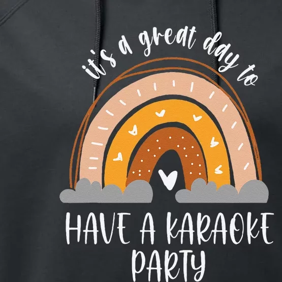 Karaoke Party Singing Vocals Boho Heart Rainbow Performance Fleece Hoodie