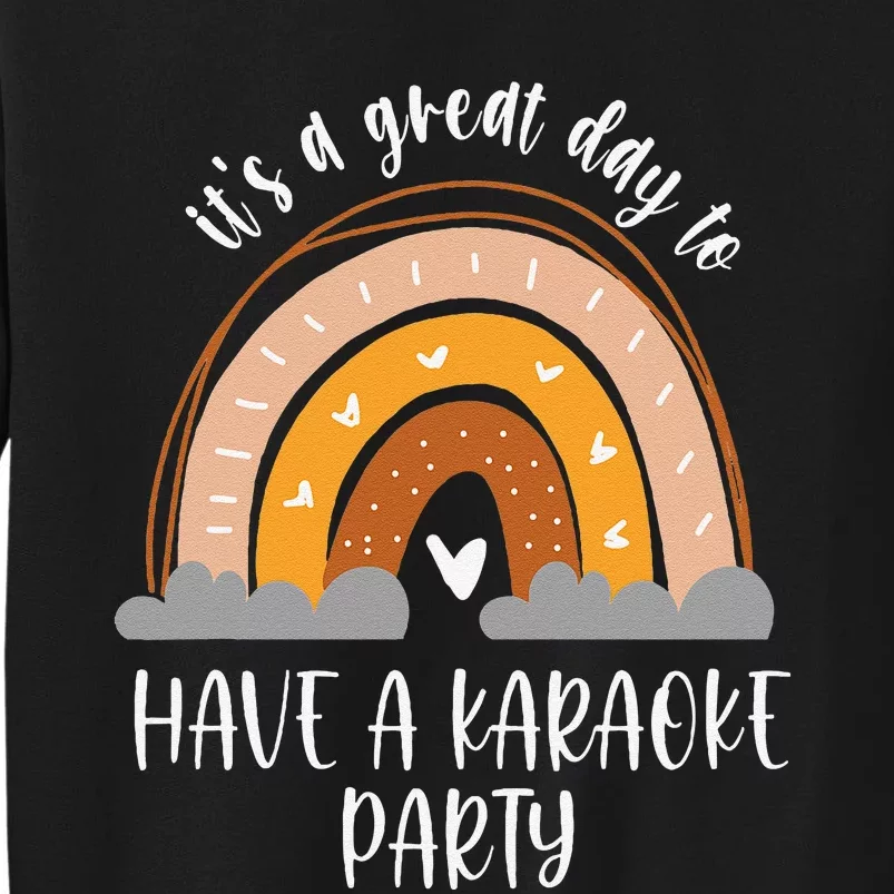 Karaoke Party Singing Vocals Boho Heart Rainbow Sweatshirt