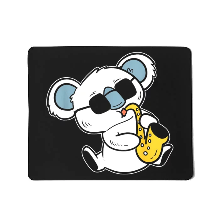 Koala Playing Saxophone Band Member Mousepad