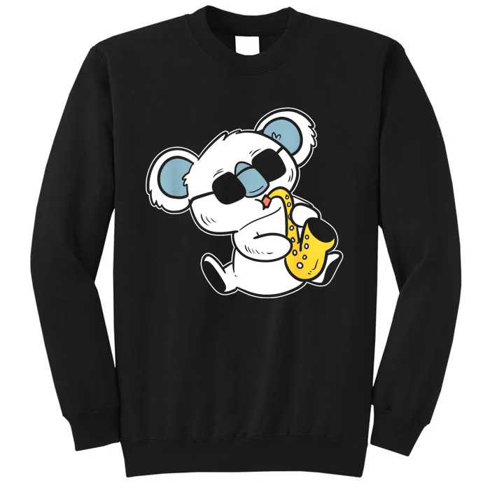 Koala Playing Saxophone Band Member Tall Sweatshirt