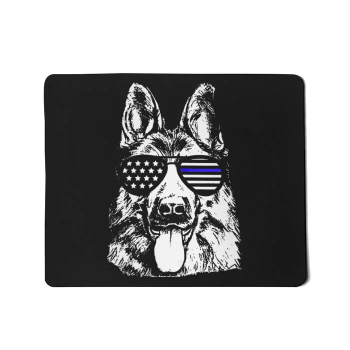 K9 Police Thin Blue Line German Shepherd Patriotic Mousepad