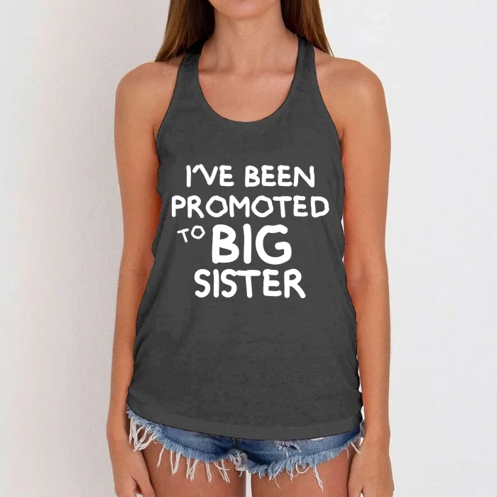 Promoted To Big Sister Women's Knotted Racerback Tank