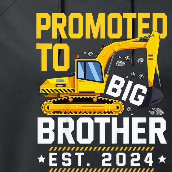 Kids Promoted To Big Bro 2024 Leveled Up To Big Brother 2024 Kids Performance Fleece Hoodie