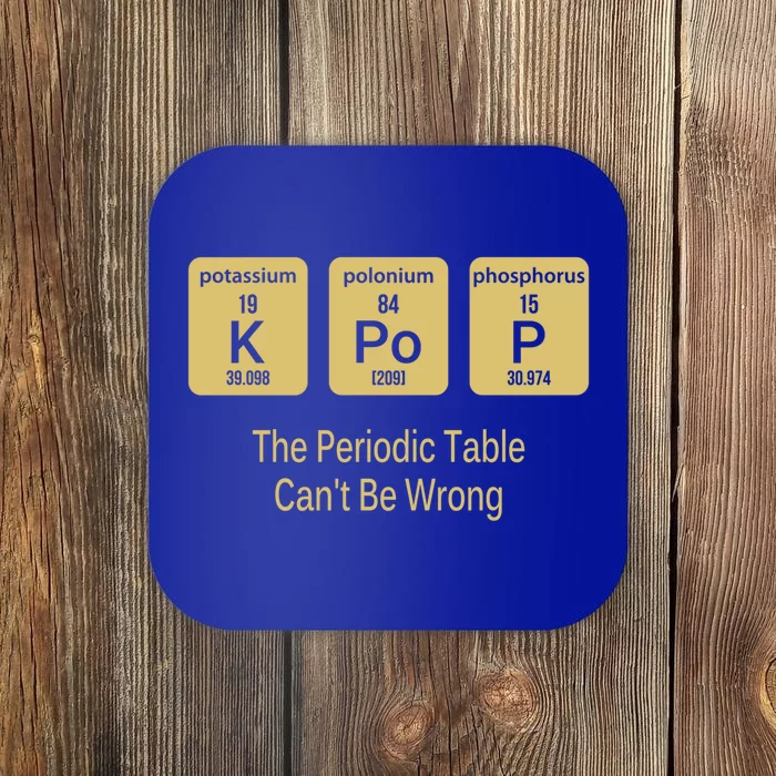 Kpop Periodic Table Seoul Hallyu Funny Korean Fashion Gayo Gift Coaster