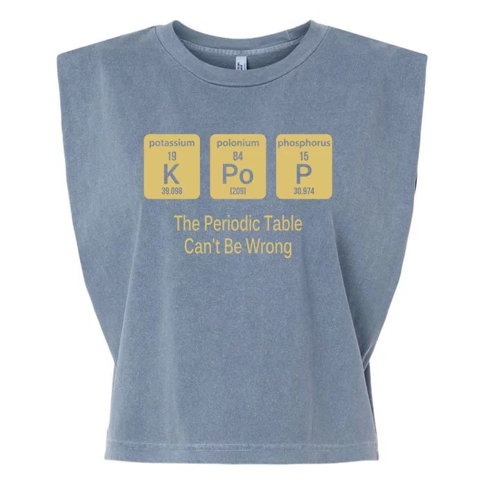 Kpop Periodic Table Seoul Hallyu Funny Korean Fashion Gayo Gift Garment-Dyed Women's Muscle Tee