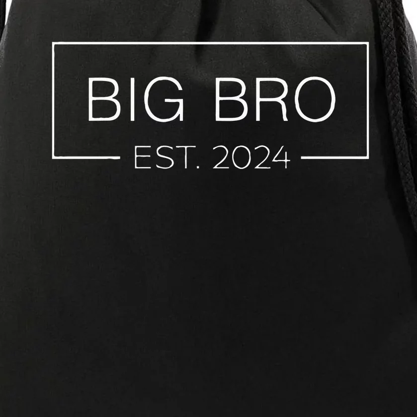 Kids Promoted To Big Brother Leveled Up To Big Bro Est 24 Drawstring Bag