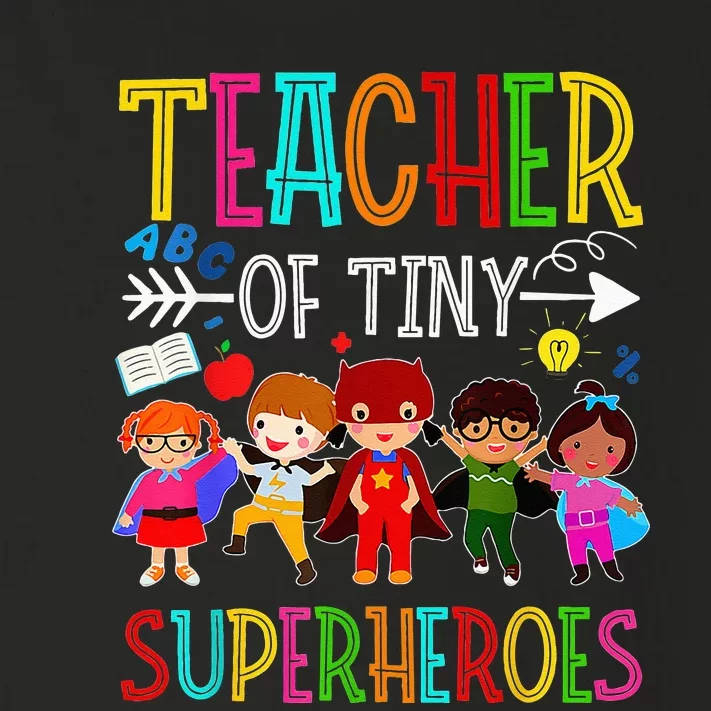 Kindergarten Prek Teacher Of Tiny Superheroes Back To School Toddler Long Sleeve Shirt