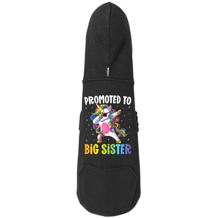 Kids Promoted To Big Sister Dabbing Unicorn Older Sister Doggie 3-End Fleece Hoodie