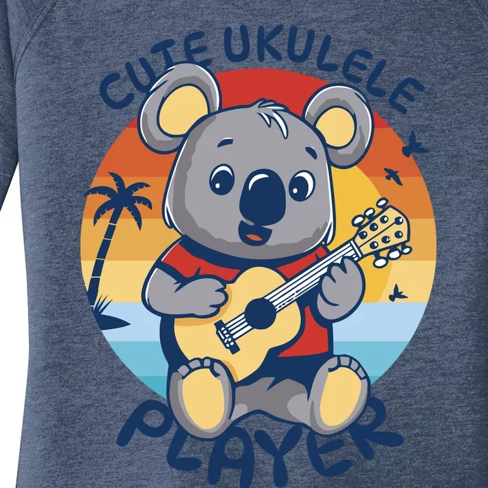 Koala Playing Ukulele Women's Perfect Tri Tunic Long Sleeve Shirt