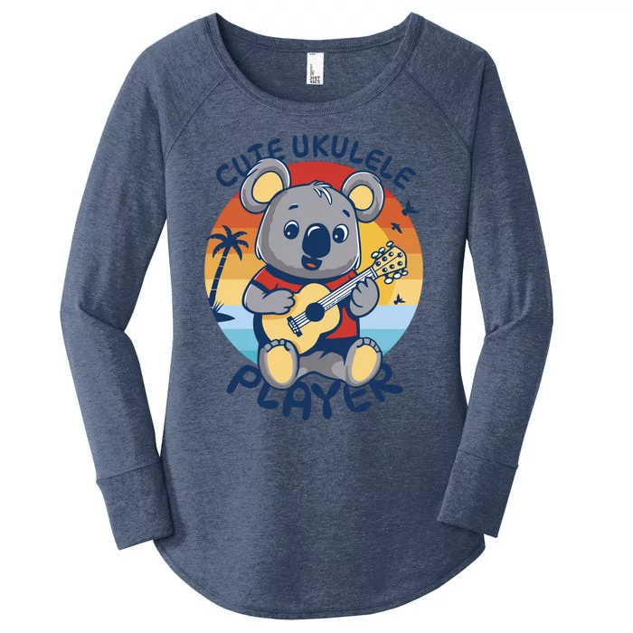 Koala Playing Ukulele Women's Perfect Tri Tunic Long Sleeve Shirt