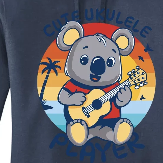 Koala Playing Ukulele Women's Pullover Hoodie