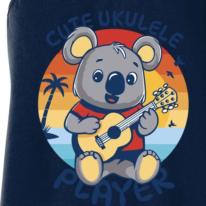 Koala Playing Ukulele Women's Racerback Tank