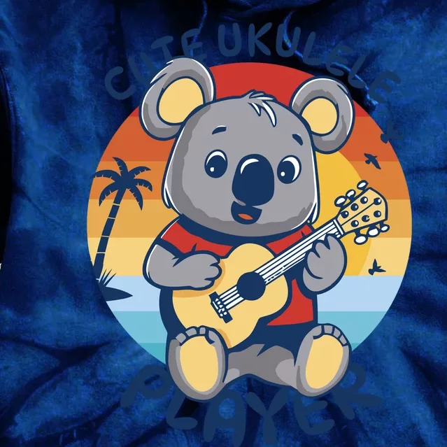 Koala Playing Ukulele Tie Dye Hoodie