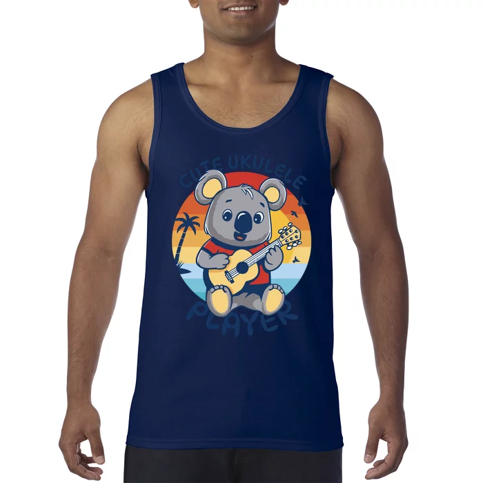 Koala Playing Ukulele Tank Top