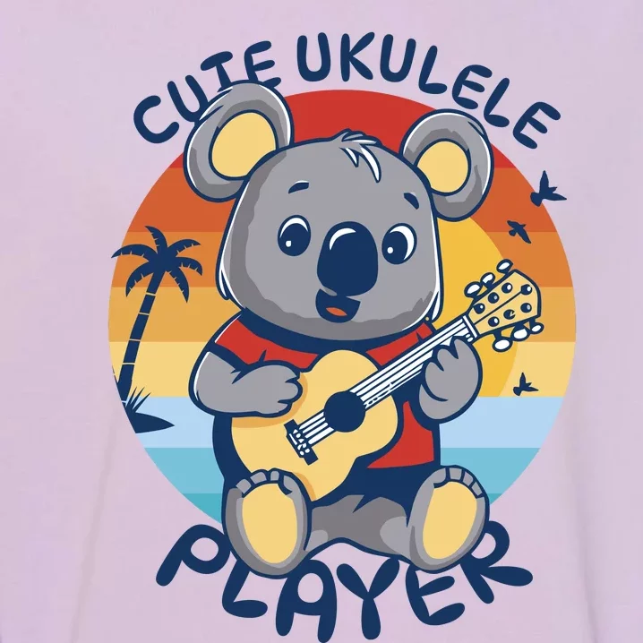 Koala Playing Ukulele Garment-Dyed Sweatshirt