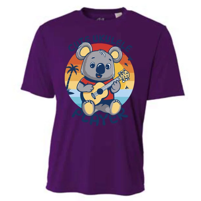 Koala Playing Ukulele Cooling Performance Crew T-Shirt