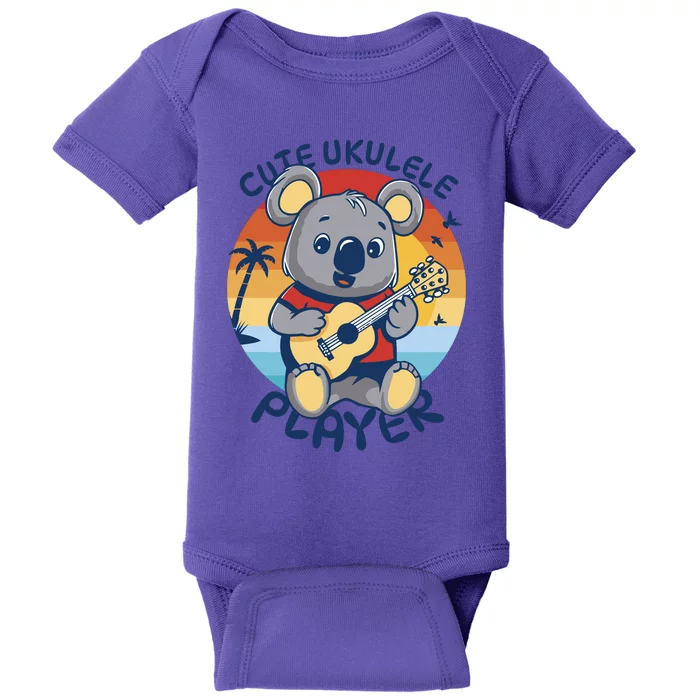 Koala Playing Ukulele Baby Bodysuit