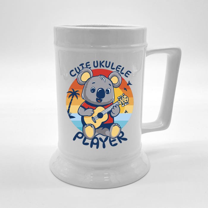 Koala Playing Ukulele Front & Back Beer Stein