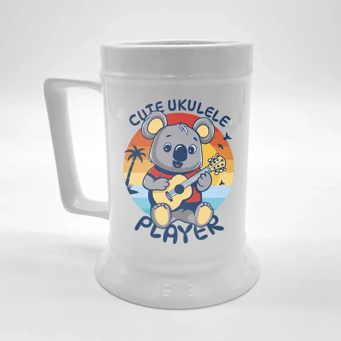 Koala Playing Ukulele Front & Back Beer Stein