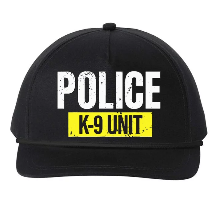 K9 Police Unit Dog Canine Officer Snapback Five-Panel Rope Hat