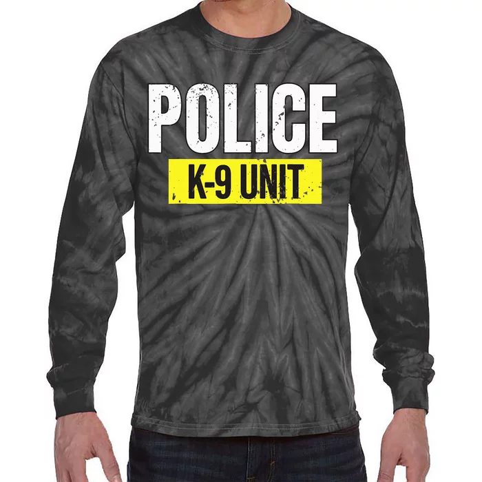 K9 Police Unit Dog Canine Officer Tie-Dye Long Sleeve Shirt