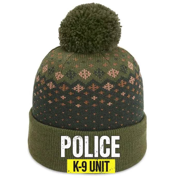 K9 Police Unit Dog Canine Officer The Baniff Cuffed Pom Beanie