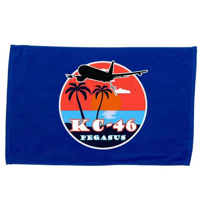 KC46 Pegasus Vintage Tropical Sunset Air Refueling Microfiber Hand Towel